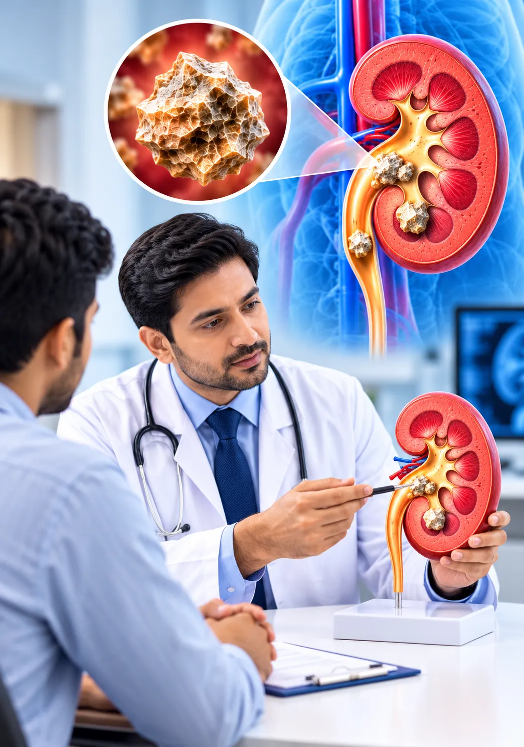 Doctor Explaining Kidney Stones