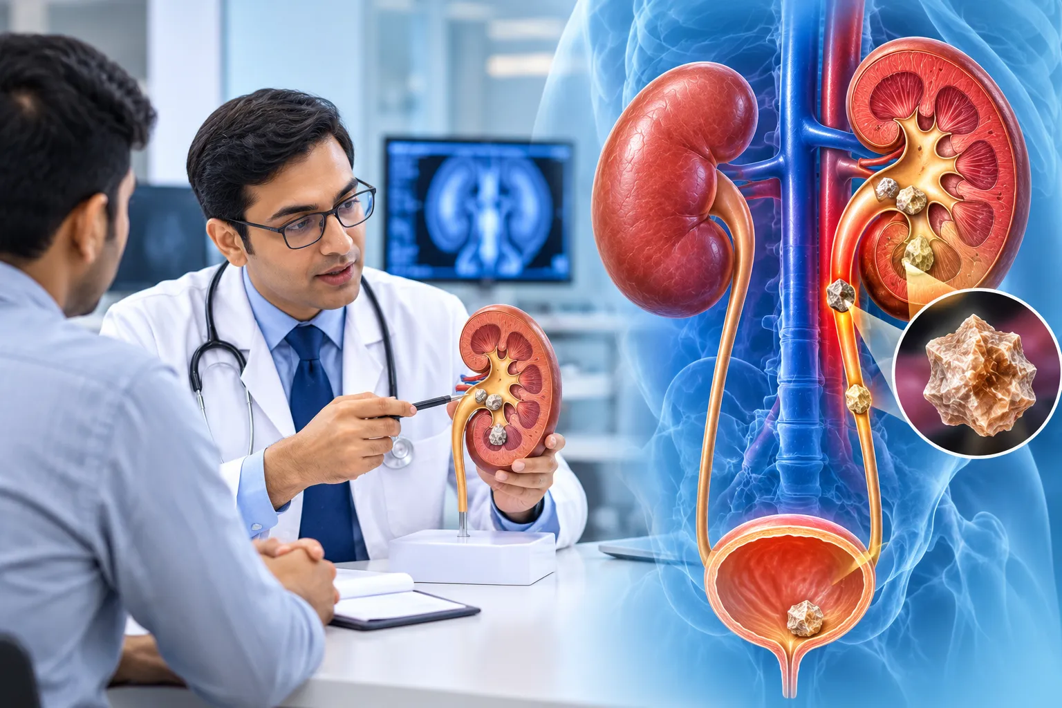 Doctor Explains Kidney Stones to Patient