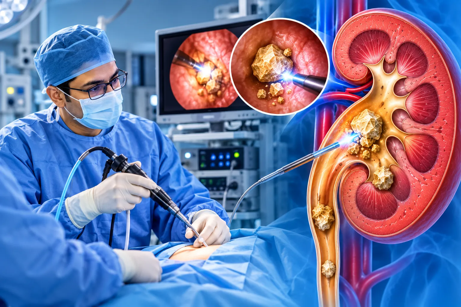 Laser Kidney Stone Surgery Visualization