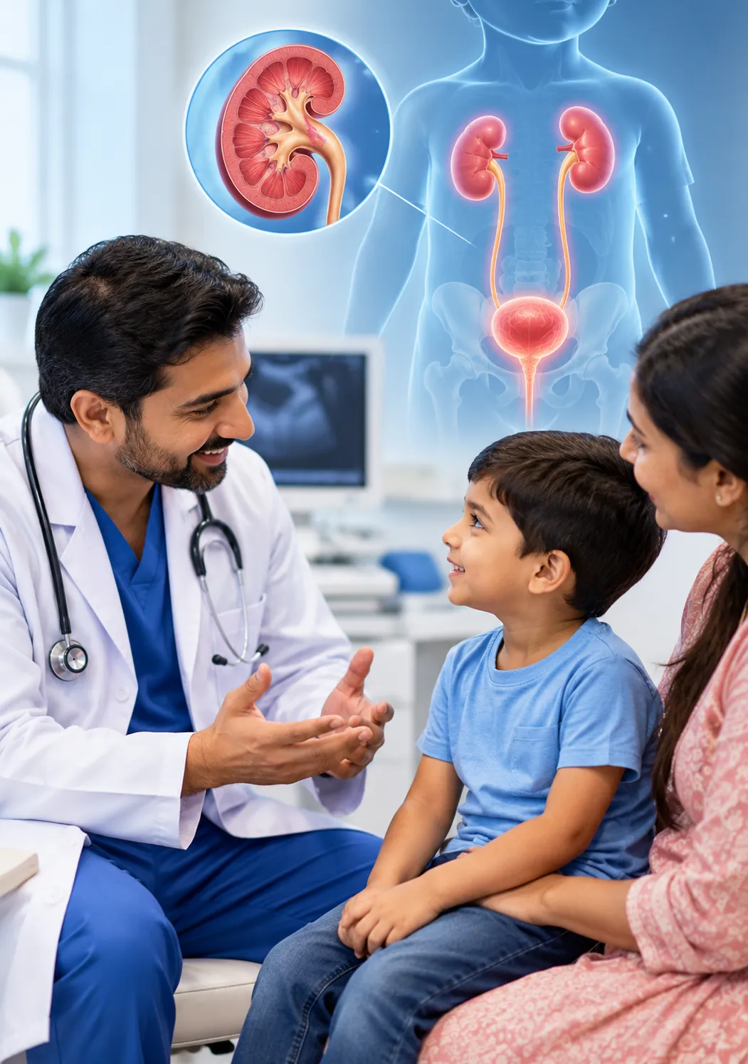 Pediatric Urology Consultation with Anatomical Overlay