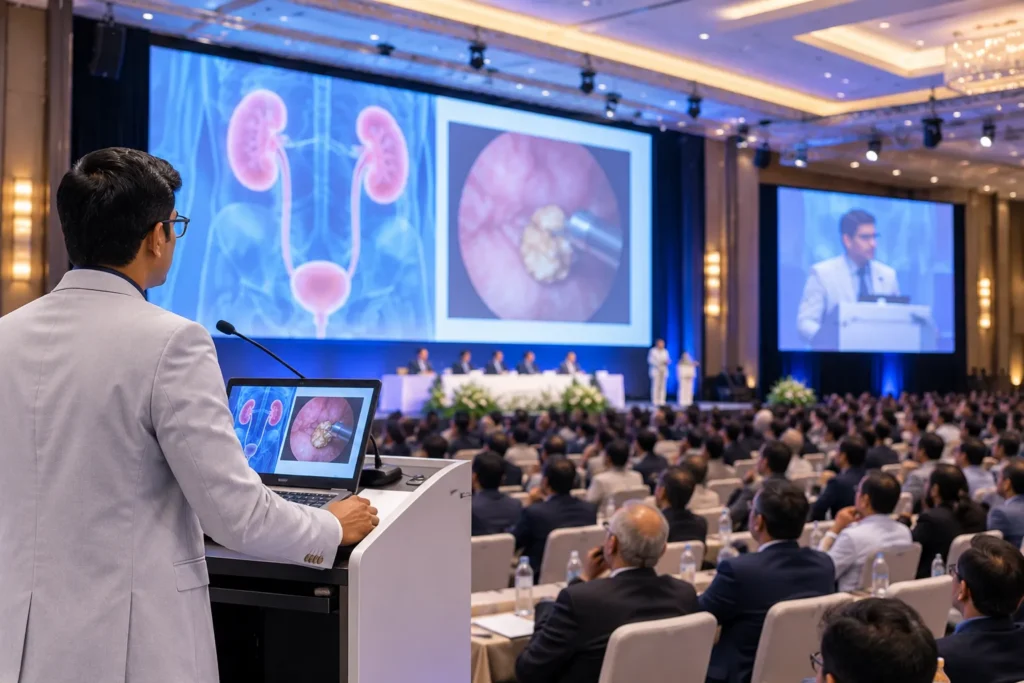 Urology Conference Presentation in a Modern Ballroom